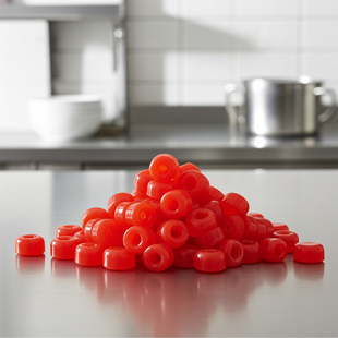 Мармелад желейний "Jelly Donuts" Ароматний персик. Вага 0,5 кг. З підсолоджувачами. Жувальні цукерки без цукру, низькокалорійні, без глютену JD05PR фото